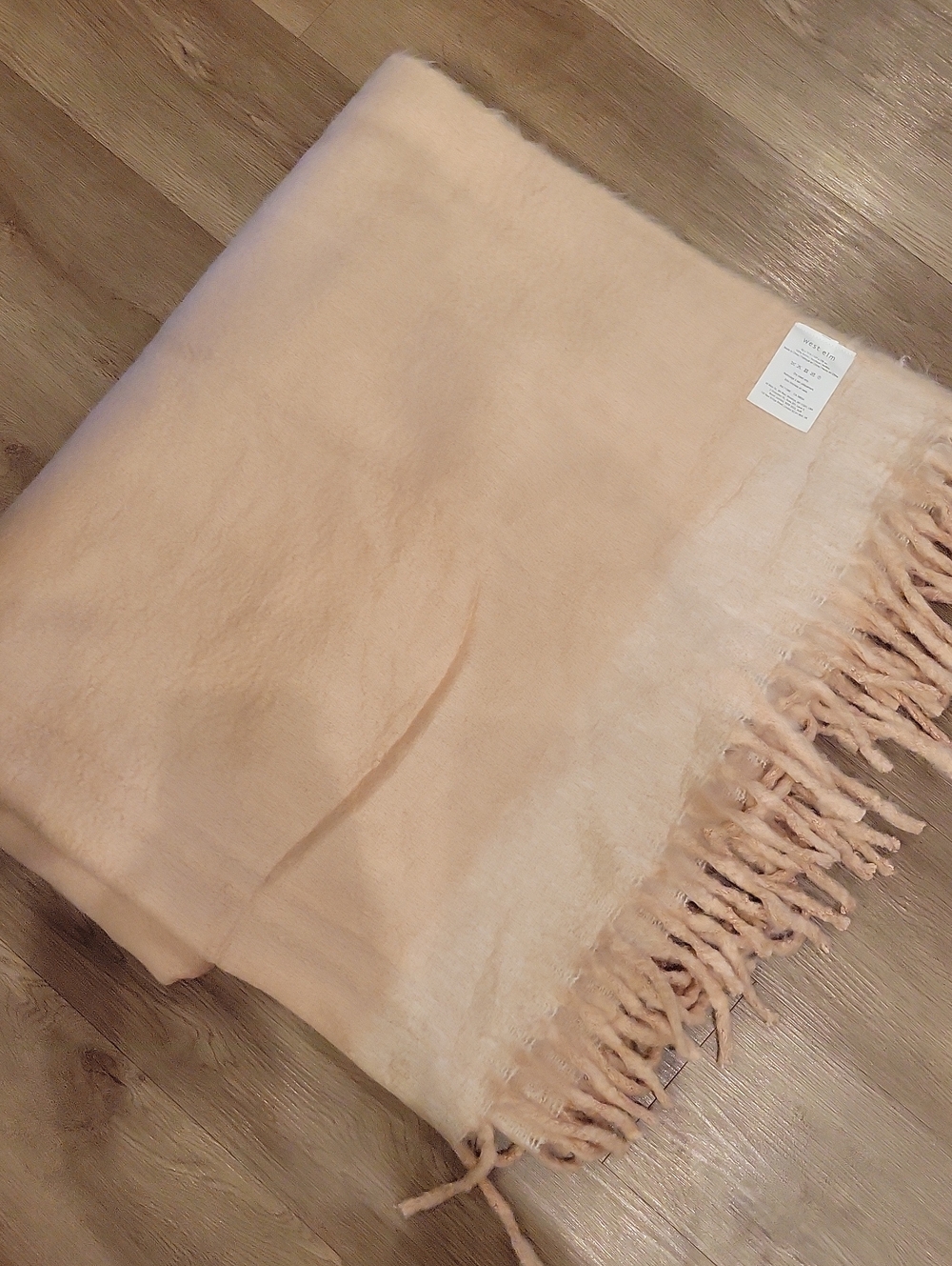 NWOT West Elm Light Pink Throw 50x70